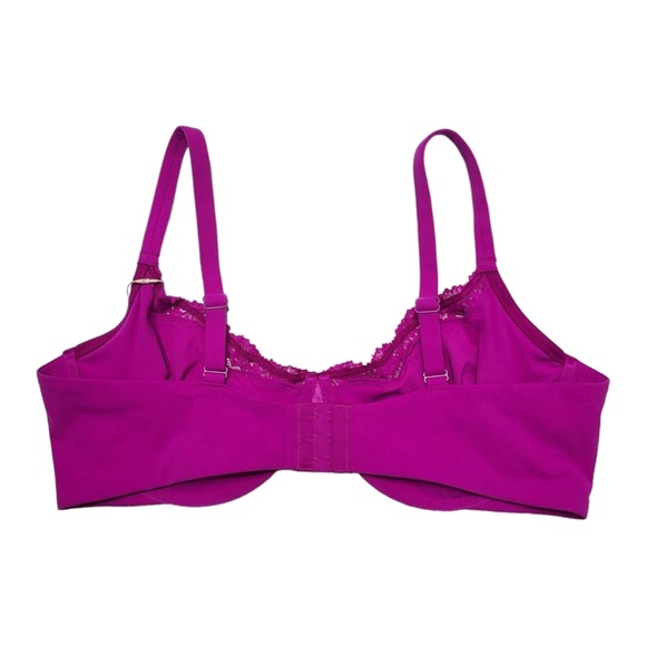 Skims 34DDD Fits Everybody Lace Unlined
Scoop Bra Lollipop Purple - Picture 4 of 7